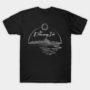 The Drowning Isle - White on Black T-Shirt